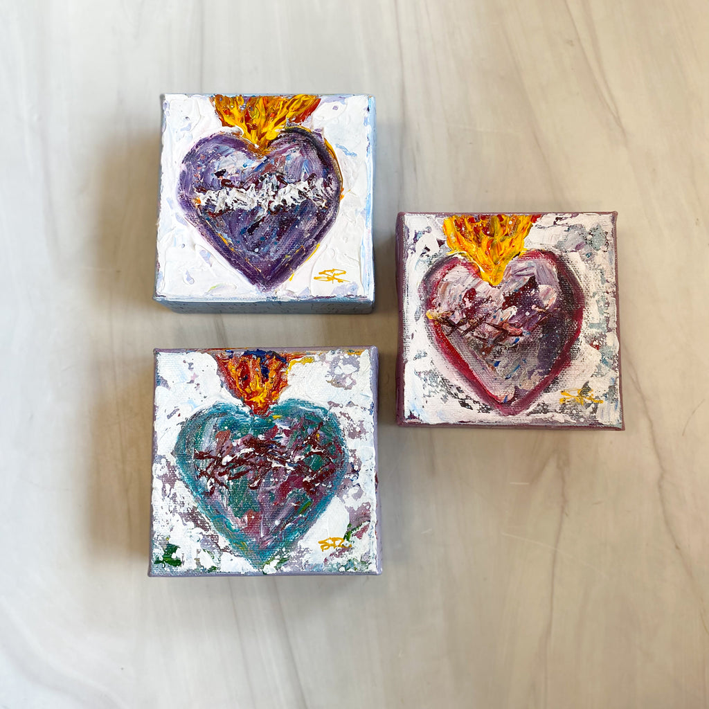 "He Loved Us First" Original Canvas Art Blocks Series #17, 18, 19, 21, 23, 24