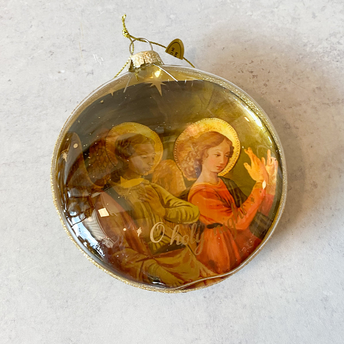 4" Angel "O holy night" Disc Ornament (2 Styles)