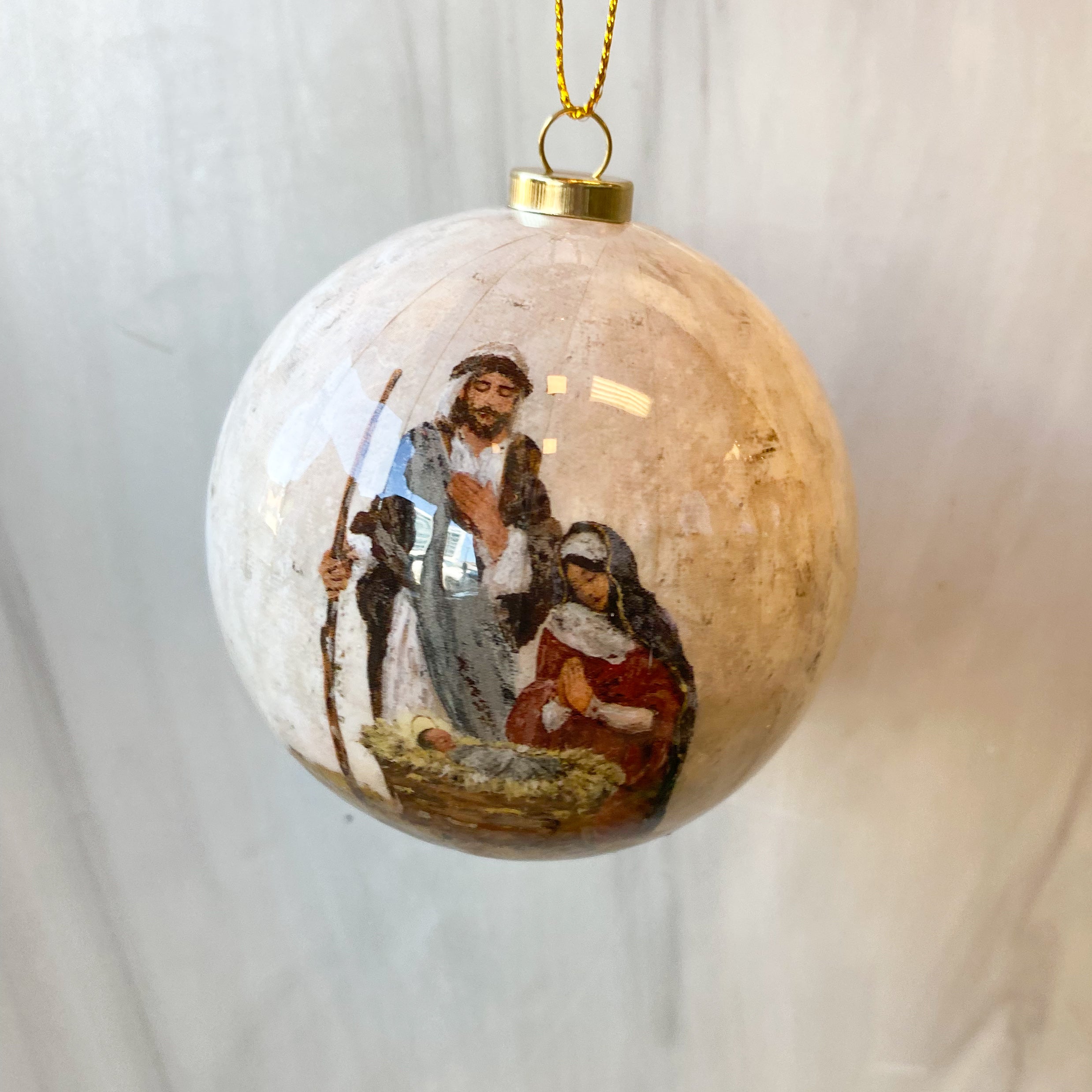 3" Assorted Nativity Paper Mache Ornament