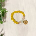 Medal Sea Glass Bracelet