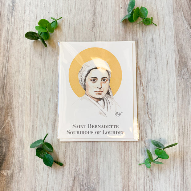Saint Bernadette Soubirous of Lourdes Notecard with Envelope