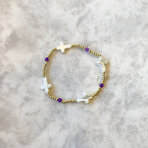 Island Girl Purple Sunset Prayer Bracelet