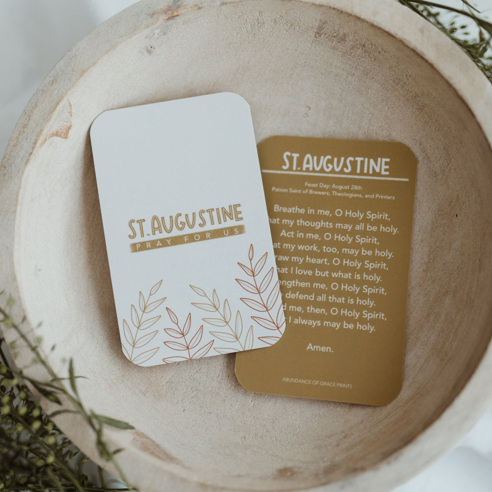 St. Augustine Prayer Card