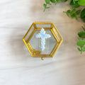 Tiny Jewelry Box with Colored Cross