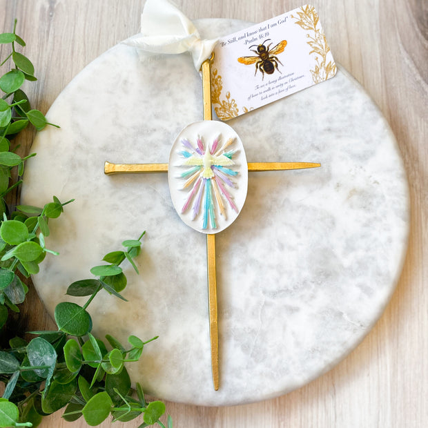 Resin Intaglio Nail Cross - Pastels