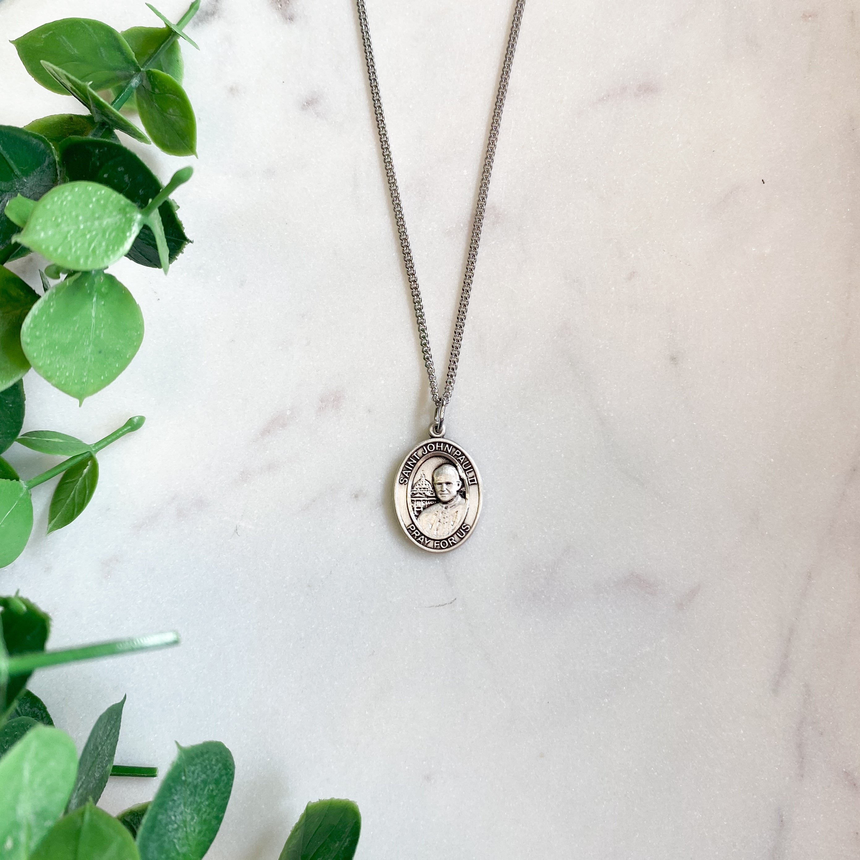 Sterling Silver St. John Paul II Necklace