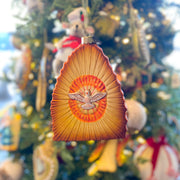 EC 5" Madonna and Child Ornament with Holy Spirit on Back