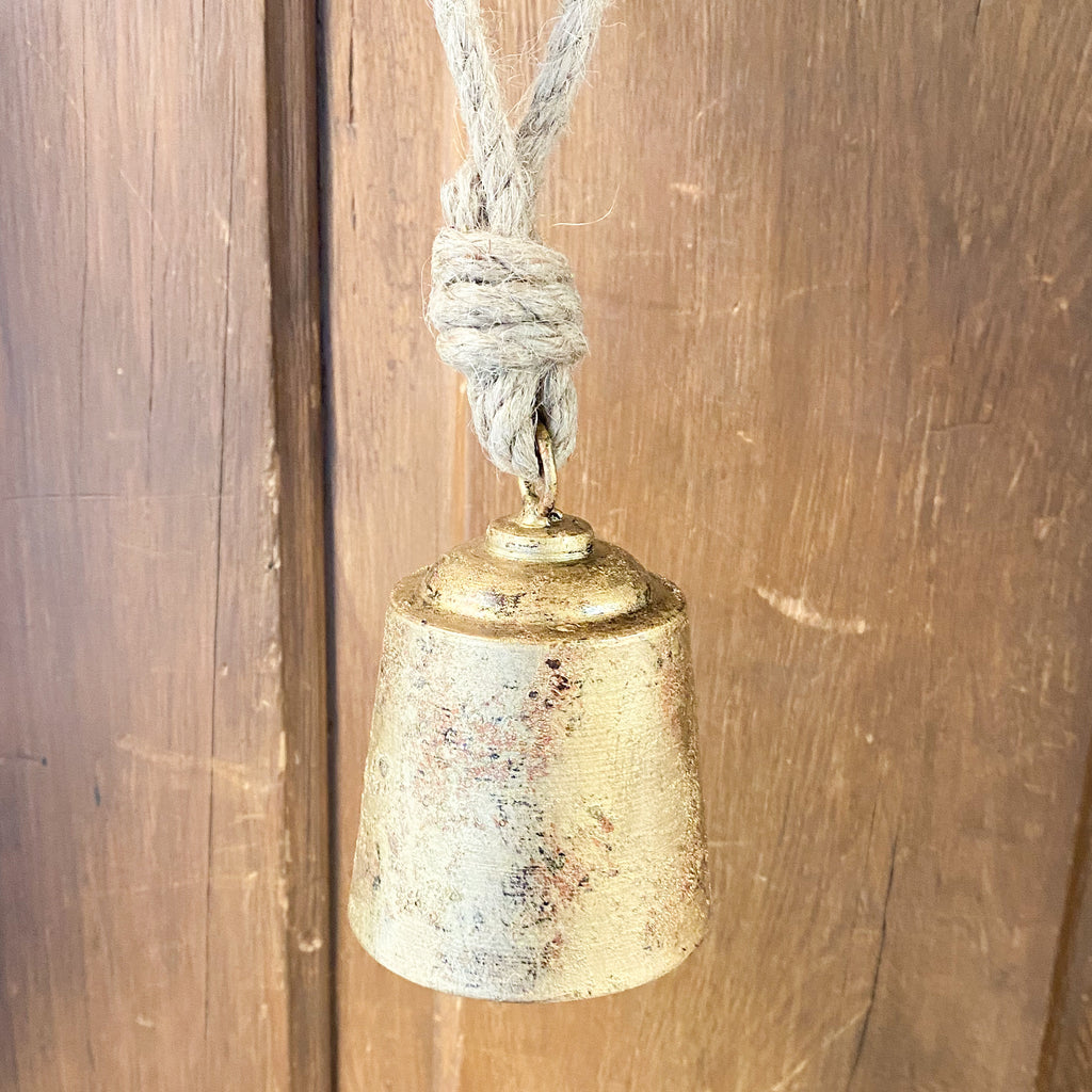 Rustic Gold Bell Ornament