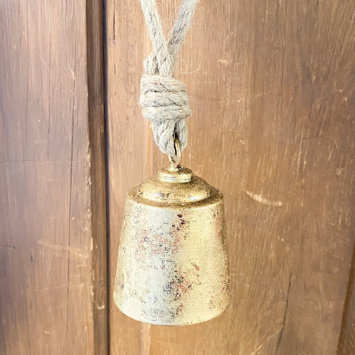 Rustic Gold Bell Ornament