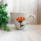 Stoneware Mug, (4) Floral images