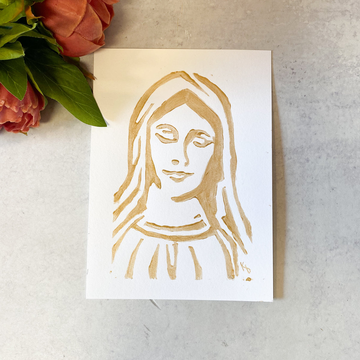 5x7 Assorted Linoblock Original Paintings
