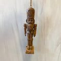 Resin Faux Woodgrain Soldier Ornament