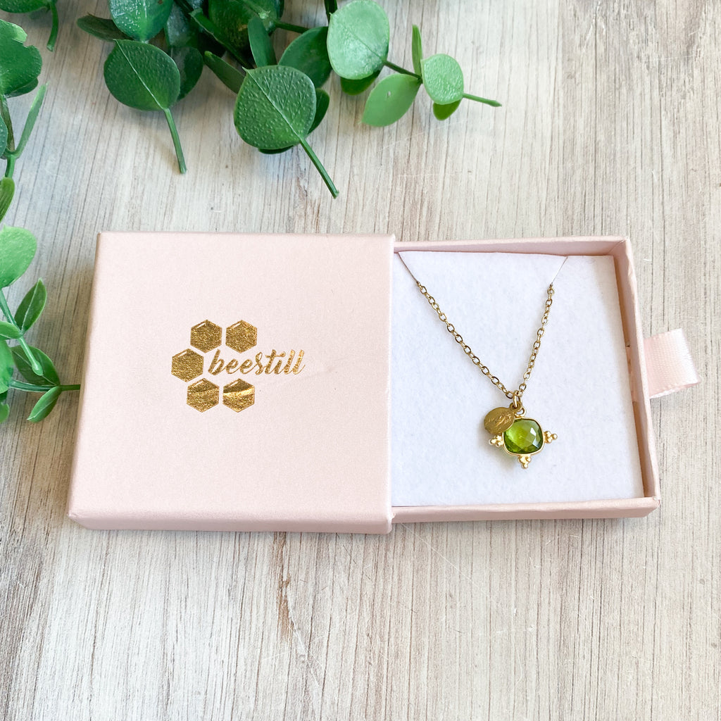 Small Stone with Petite Vintage Medal