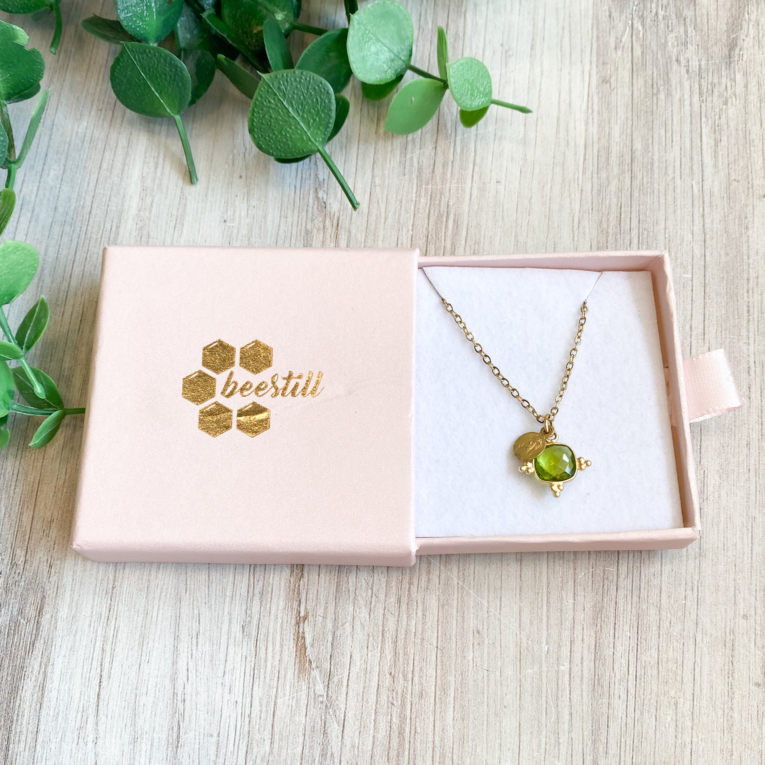 Small Stone with Petite Vintage Medal