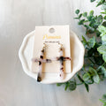 Tortoise Cross Earrings