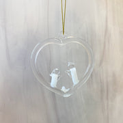 3-1/2"H Glass Nativity Ornament 2 Styles