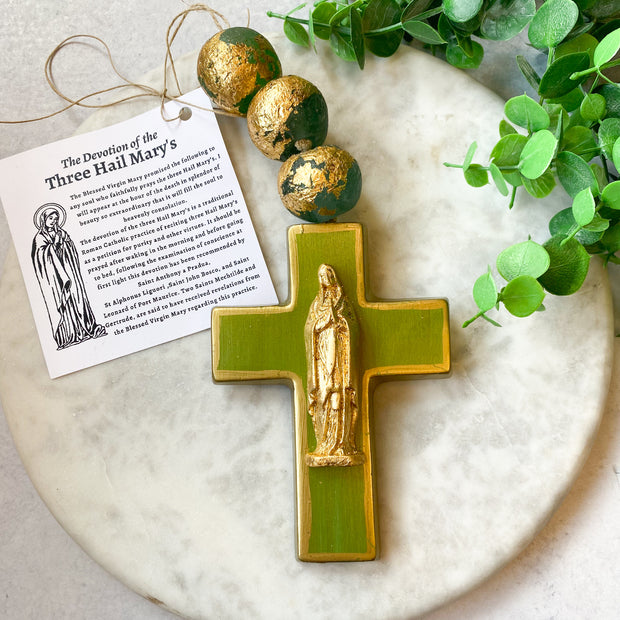 Devotion to 3 Hail Mary and Cross