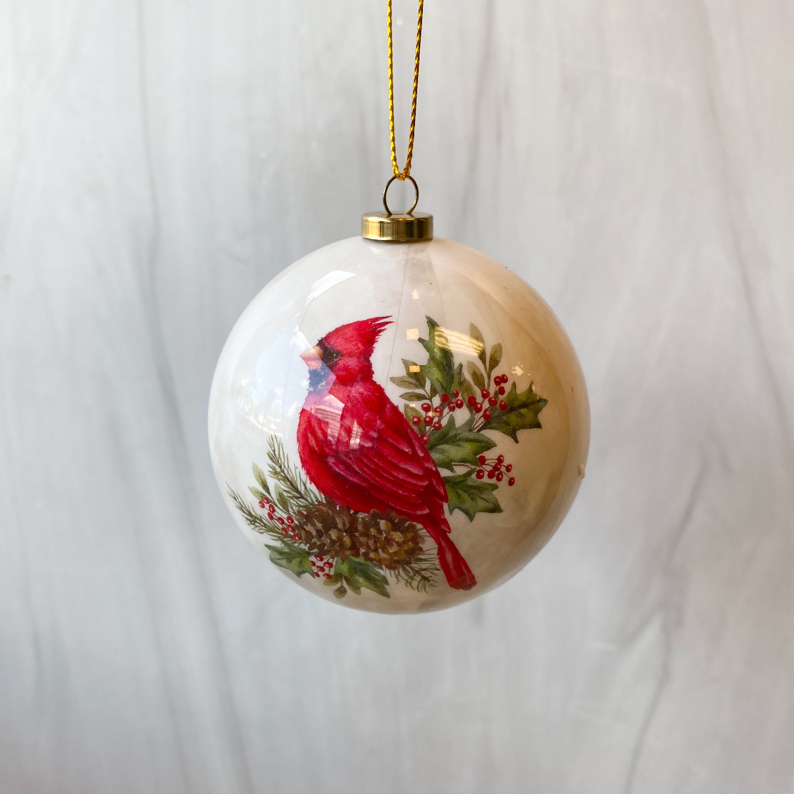 3" Assorted Cardinal Chorus Paper Mache Ornament