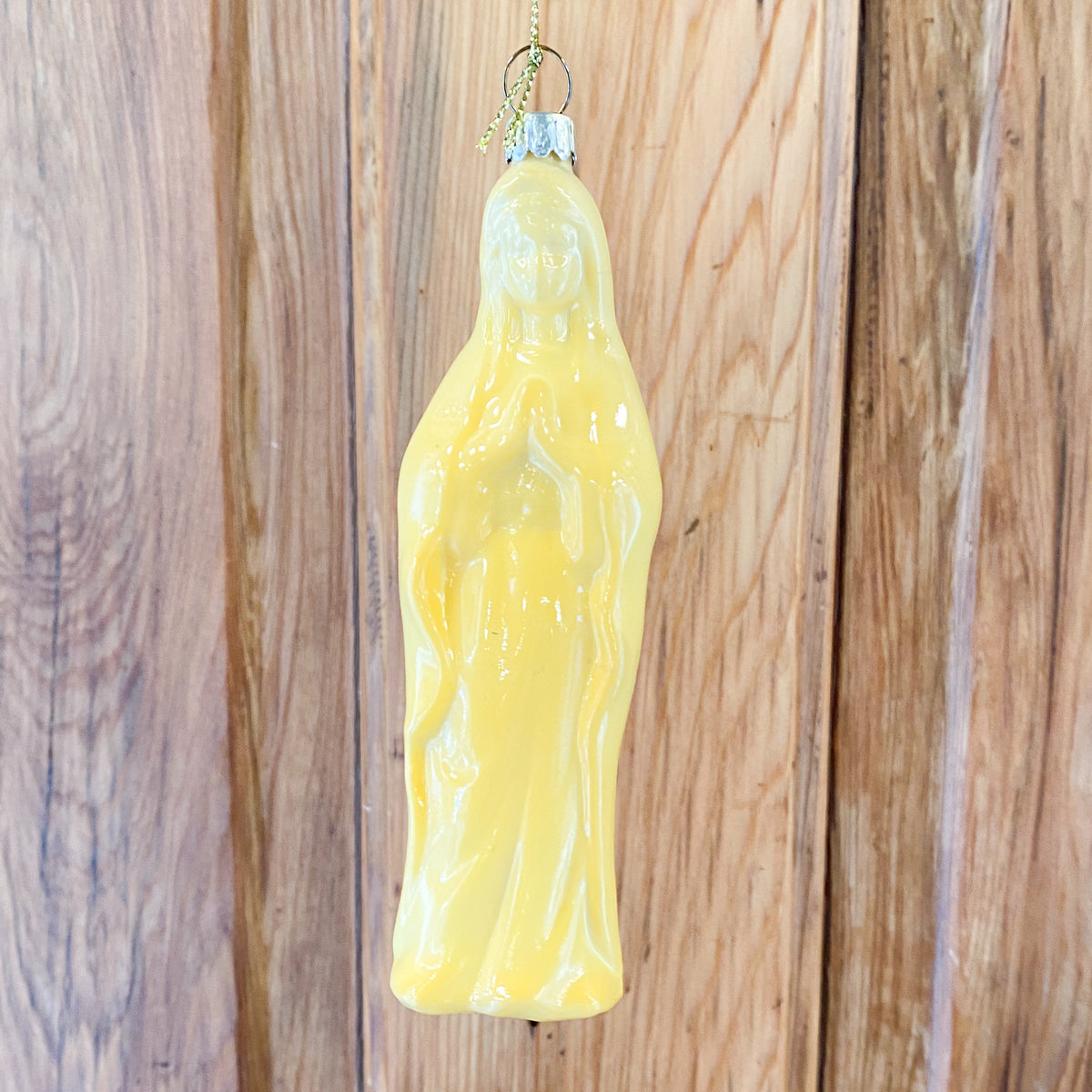 Glass Mary Ornament 5"H, 3 colors