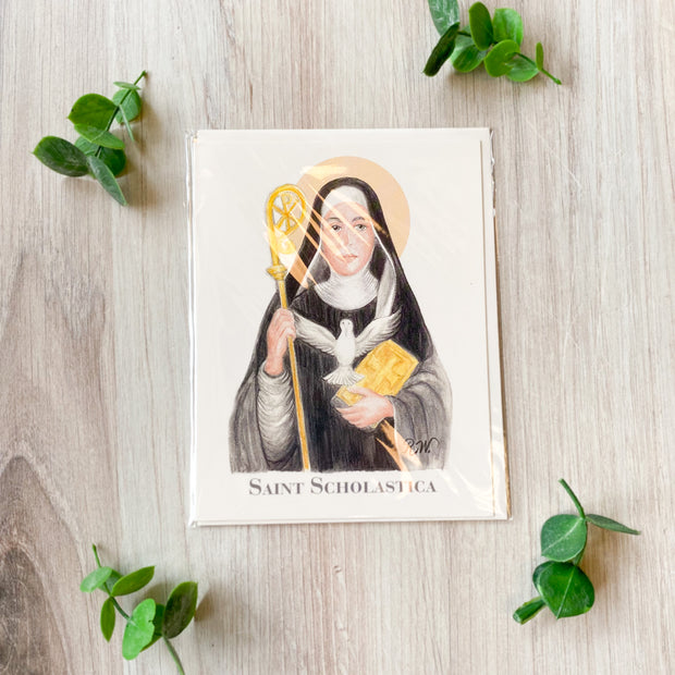 Saint Scholastica Notecard with Envelope