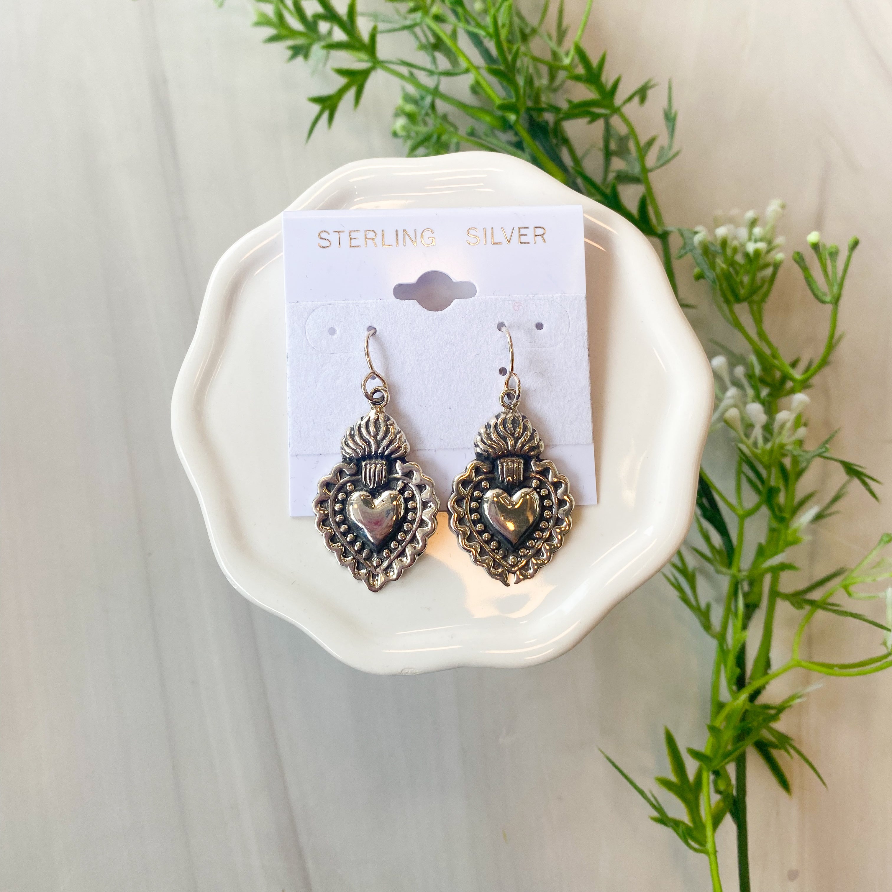 Sacred Heart Earring Large