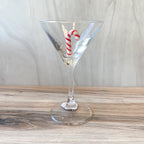 4"Rd x6-1/4"H Martini Glass Holiday Icon Inside, 8 Styles