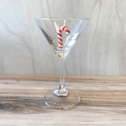 4"Rd x6-1/4"H Martini Glass Holiday Icon Inside, 8 Styles
