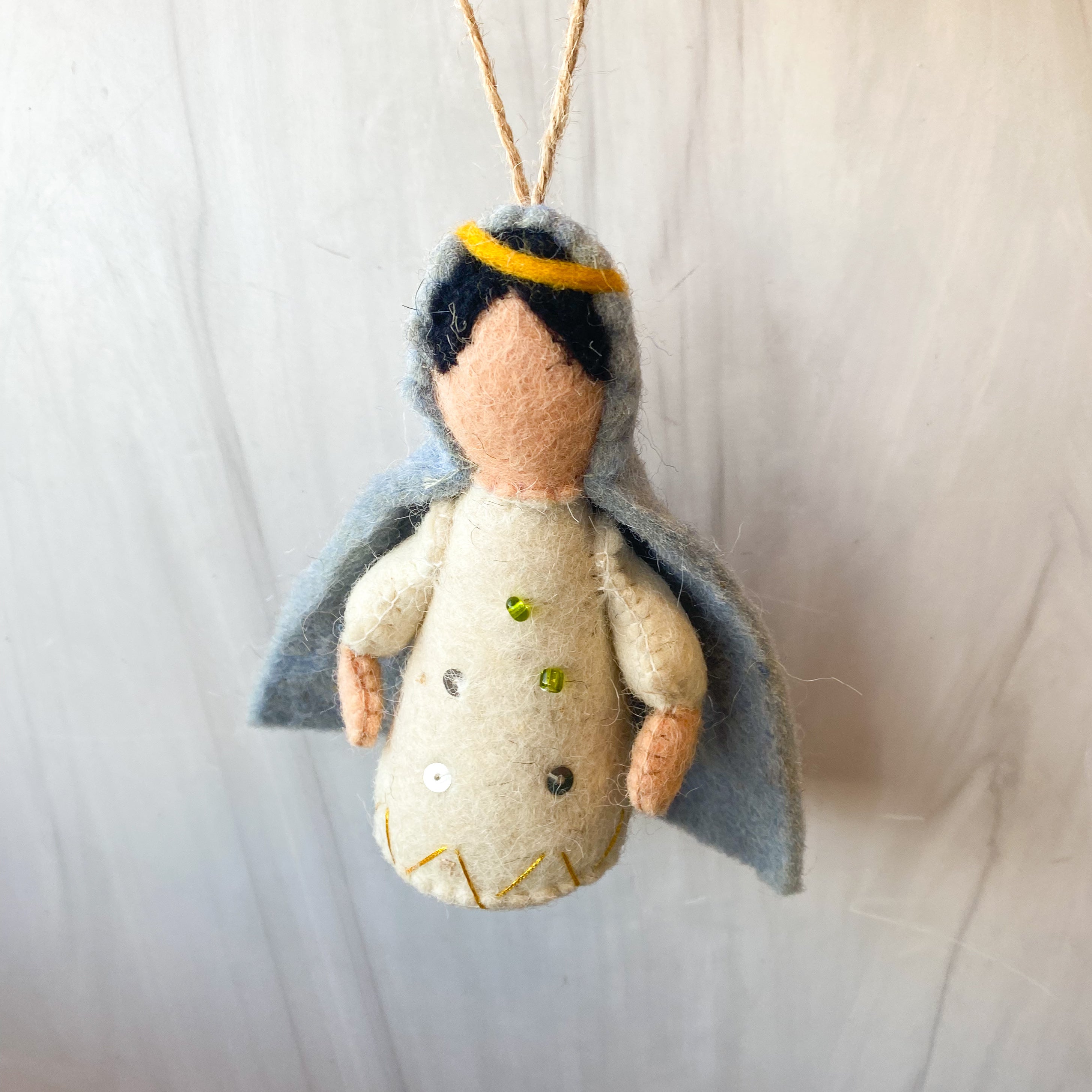 4"H-6-1/2"H Wool Felt Wise Man/Baby Jesus Ornament, 3 Styles