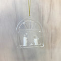 3-1/2"H Glass Nativity Ornament 2 Styles