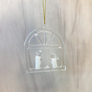 3-1/2"H Glass Nativity Ornament 2 Styles