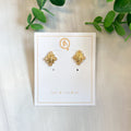 Gold Blessed Mother Earrings
