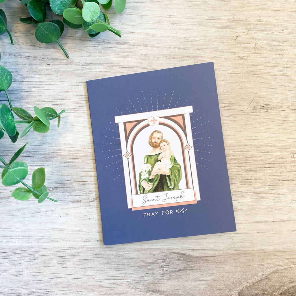 St. Joseph Novena Card | Navy Blue