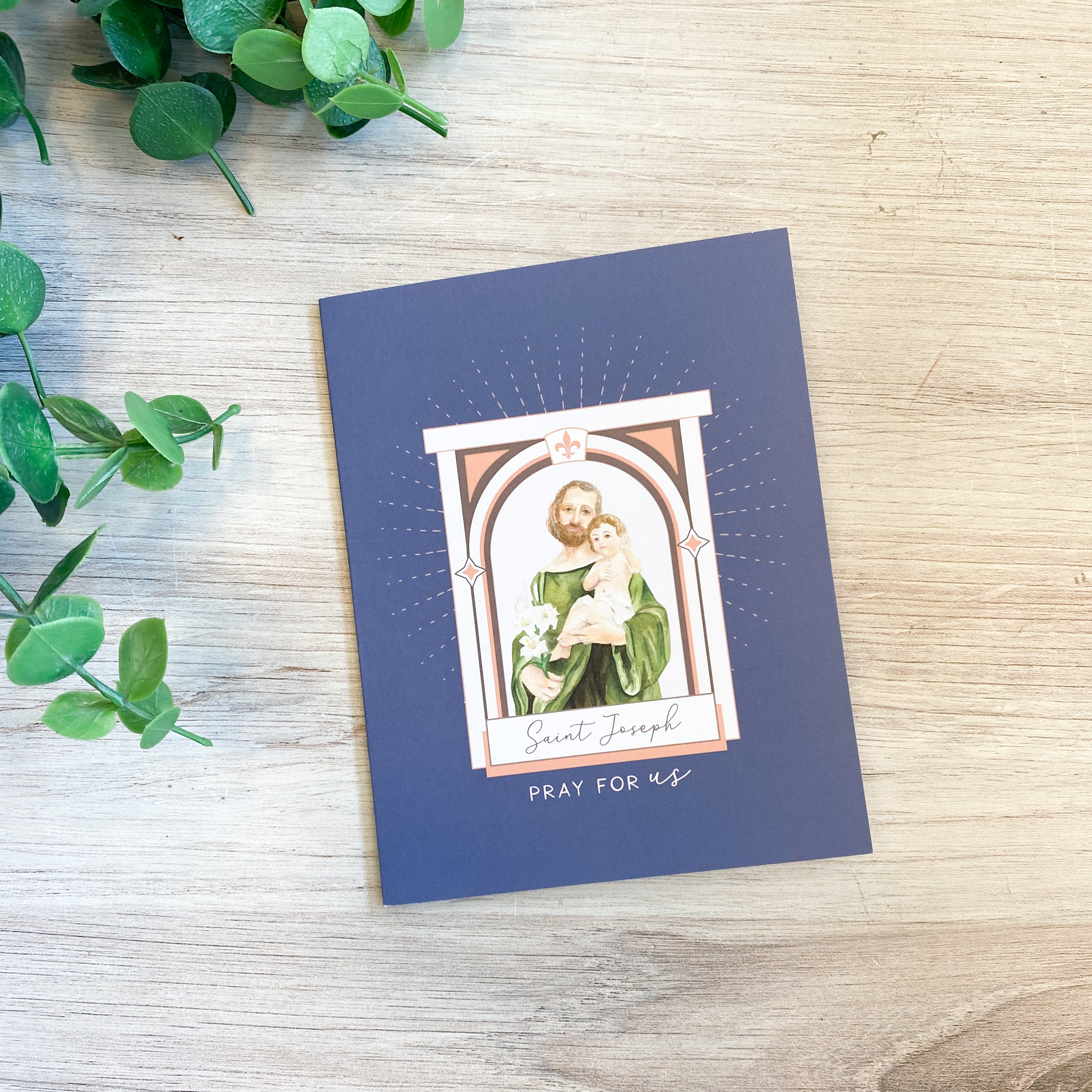 St. Joseph Novena Card | Navy Blue