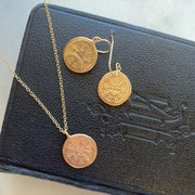 Sacred Heart Pendant Necklace - Bronze