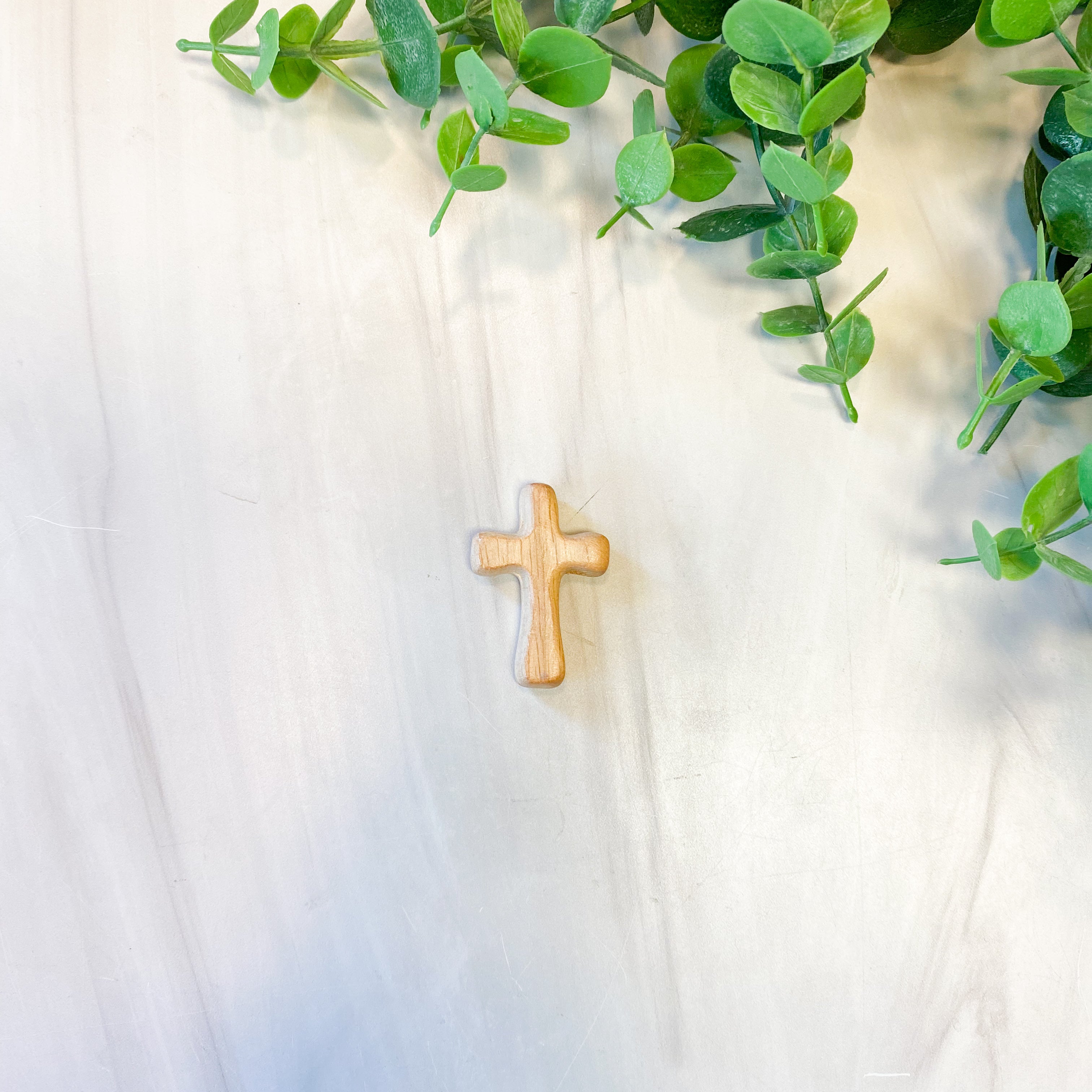 Wood Cross Pocket Token