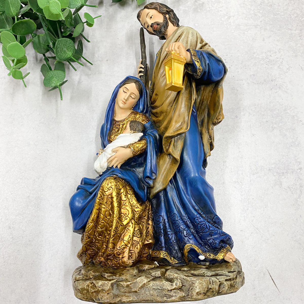 10.5" Holy Family Blue & Gold