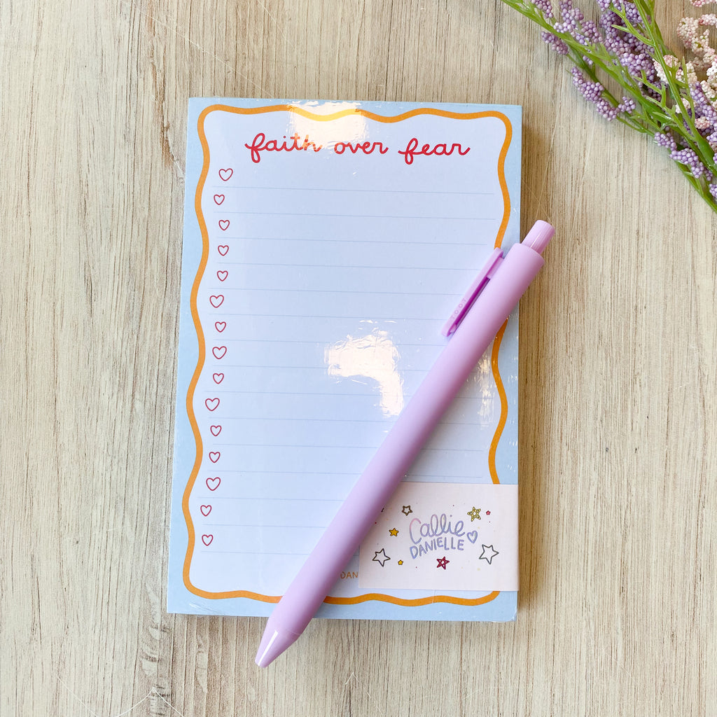 Faith Over Fear 4x6 Notepad