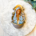 6"H Woodtone Madonna Water Font