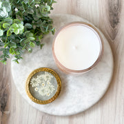 Rose & Oud Watercolor Pressed Candle-Tall