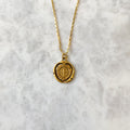 Sacred Heart Stamp Pendant Necklace