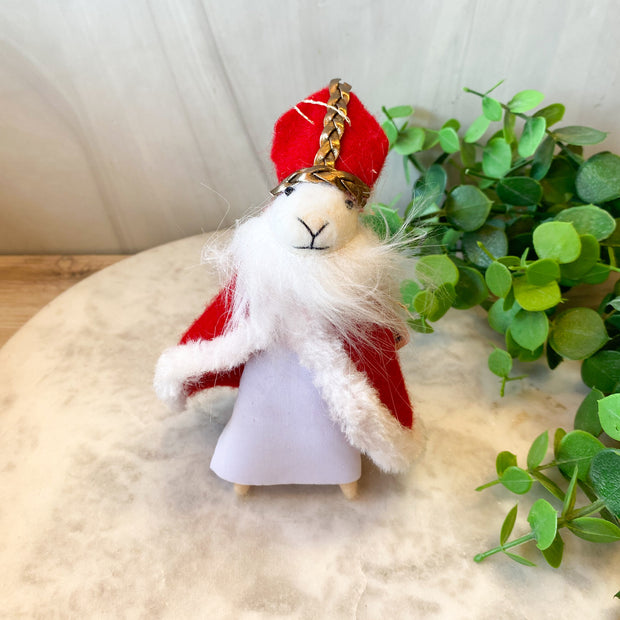 6"H Wool Felt Bishop/Nun/Pope/Mouse Ornament, 3 Styles
