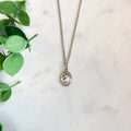 SS Christopher OVL Medal SS 18" LT Curb Ch C04-LC