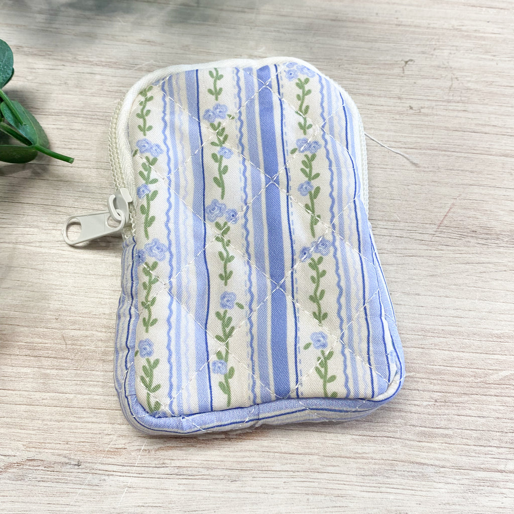 Floral Quilted Rosary Pouch