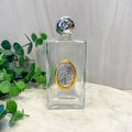 Glass Holy Water Bottle with Our Lady of Lourdes