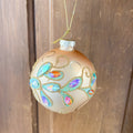 Ornament Peacock Gems & Gold Accent Ball (3 Colors)