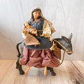9"L x 3-1/2"W x 10"H Handmade Resin Virgin Mary on Donkey