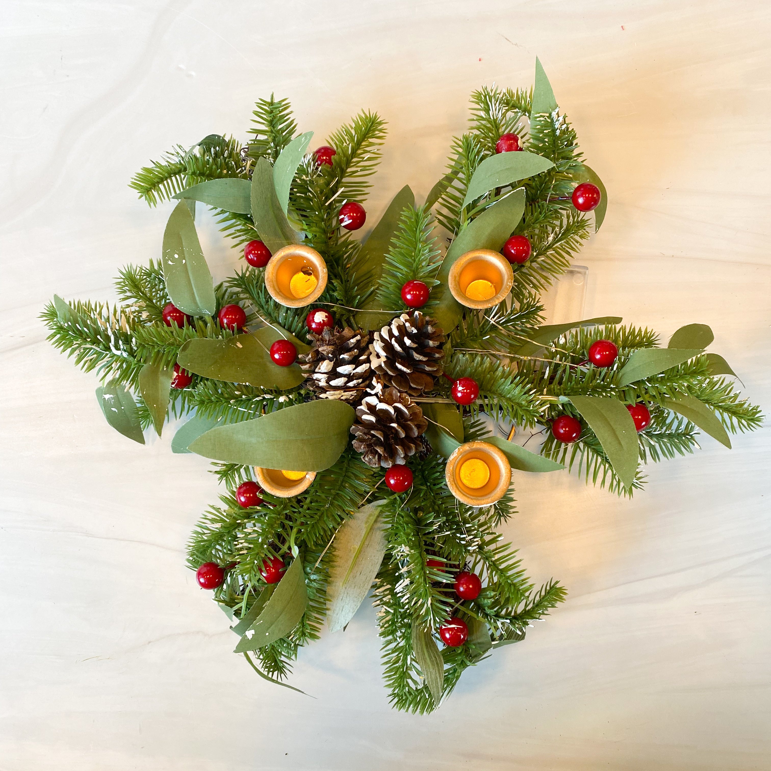 18" Lighted Advent Wreath