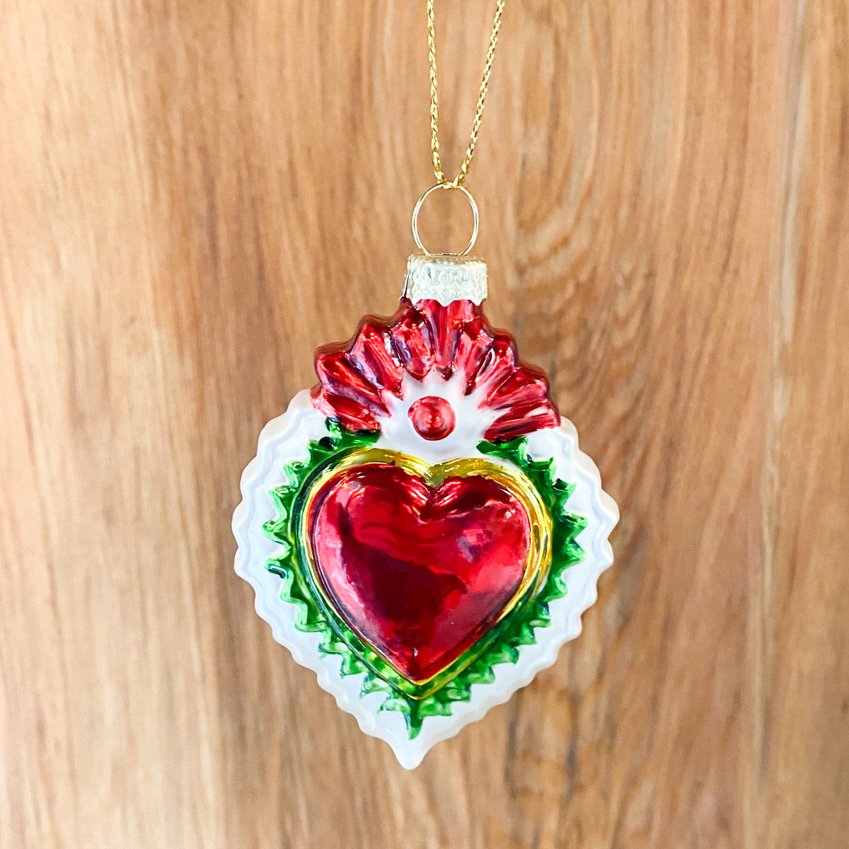 Mexican Milagro Heart Ornaments, 4 Asst