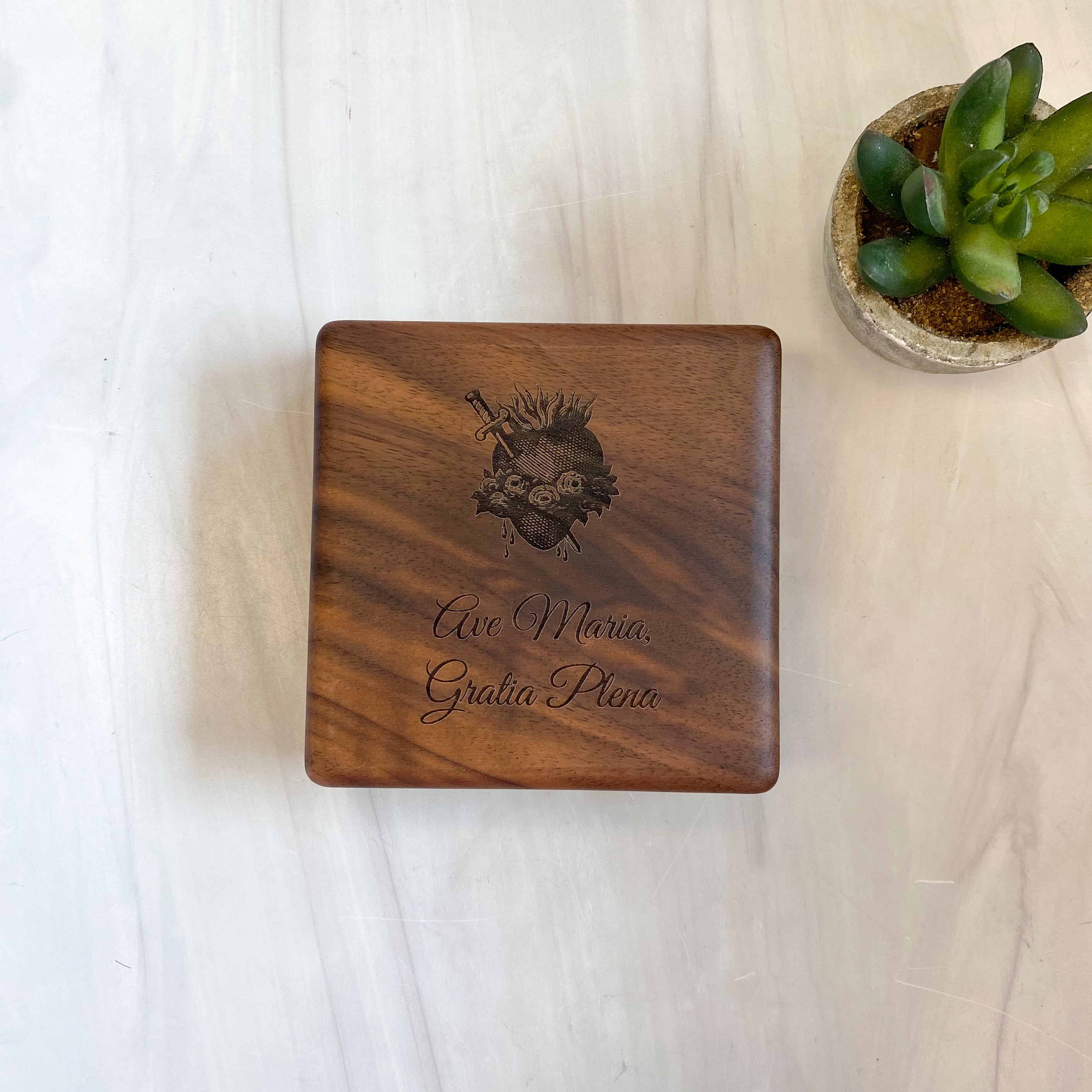 Ave Maria Rosary Box // Keepsake Box