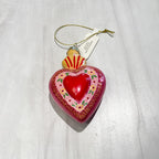 Glass Sacred Heart Ornament (3 colors)